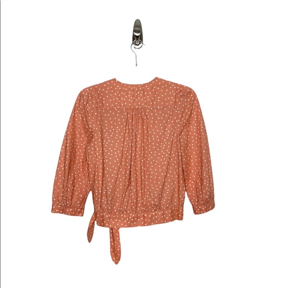 Madewell | NWT Wrap Top in Star Scatter Peach Small - Picture 10 of 10
